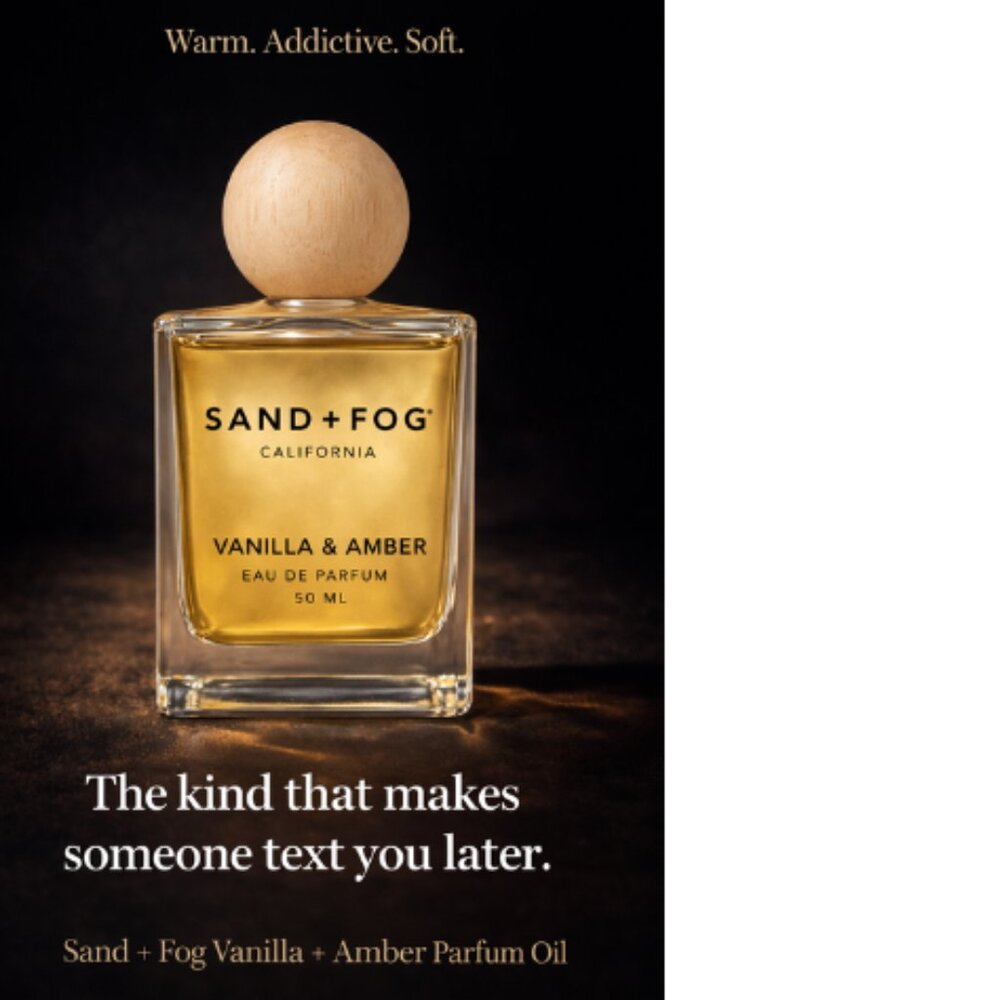 Sand + Fog Vanilla + Amber Parfum Oil Rollerball | Warm Clean Girl Energy - NEW